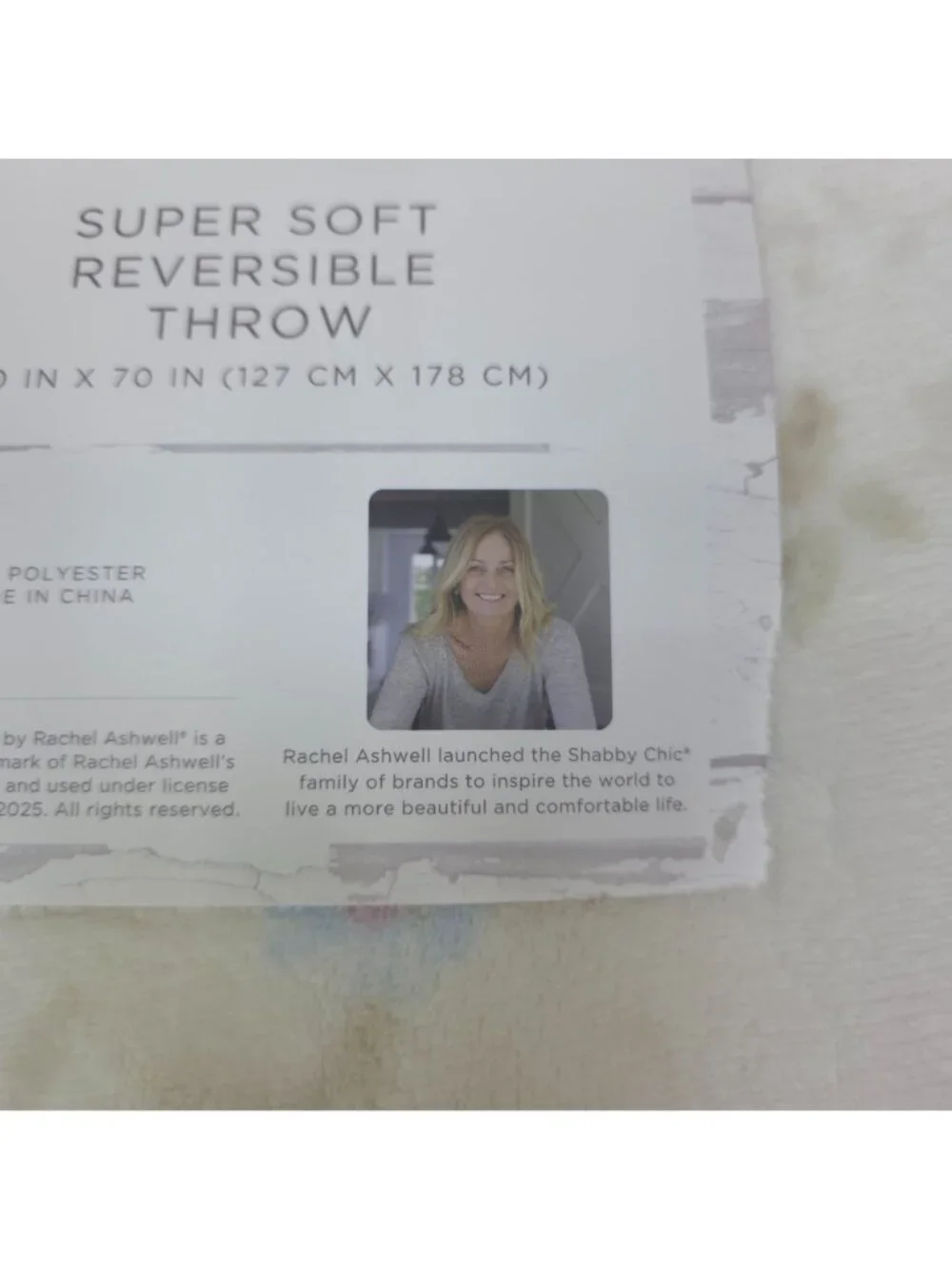 The Farmhouse By Rachel Ashwell Super Soft Reversible Throw 50